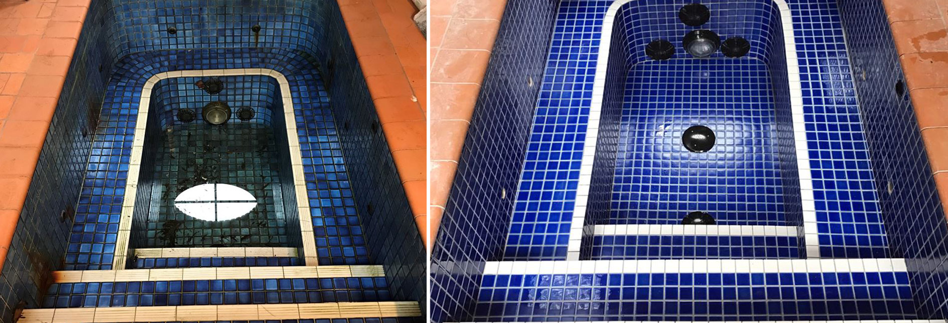Revive your pool with our expert tile replacement and cleaning services. Check out the stunning before-and-after transformation! Trust us for pool repairs that make a splash. Book now!