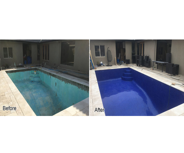 Transform your pool with our expert swimming pool repair services. See the stunning before-and-after results in our latest renovation! Quality craftsmanship and prompt service guaranteed.